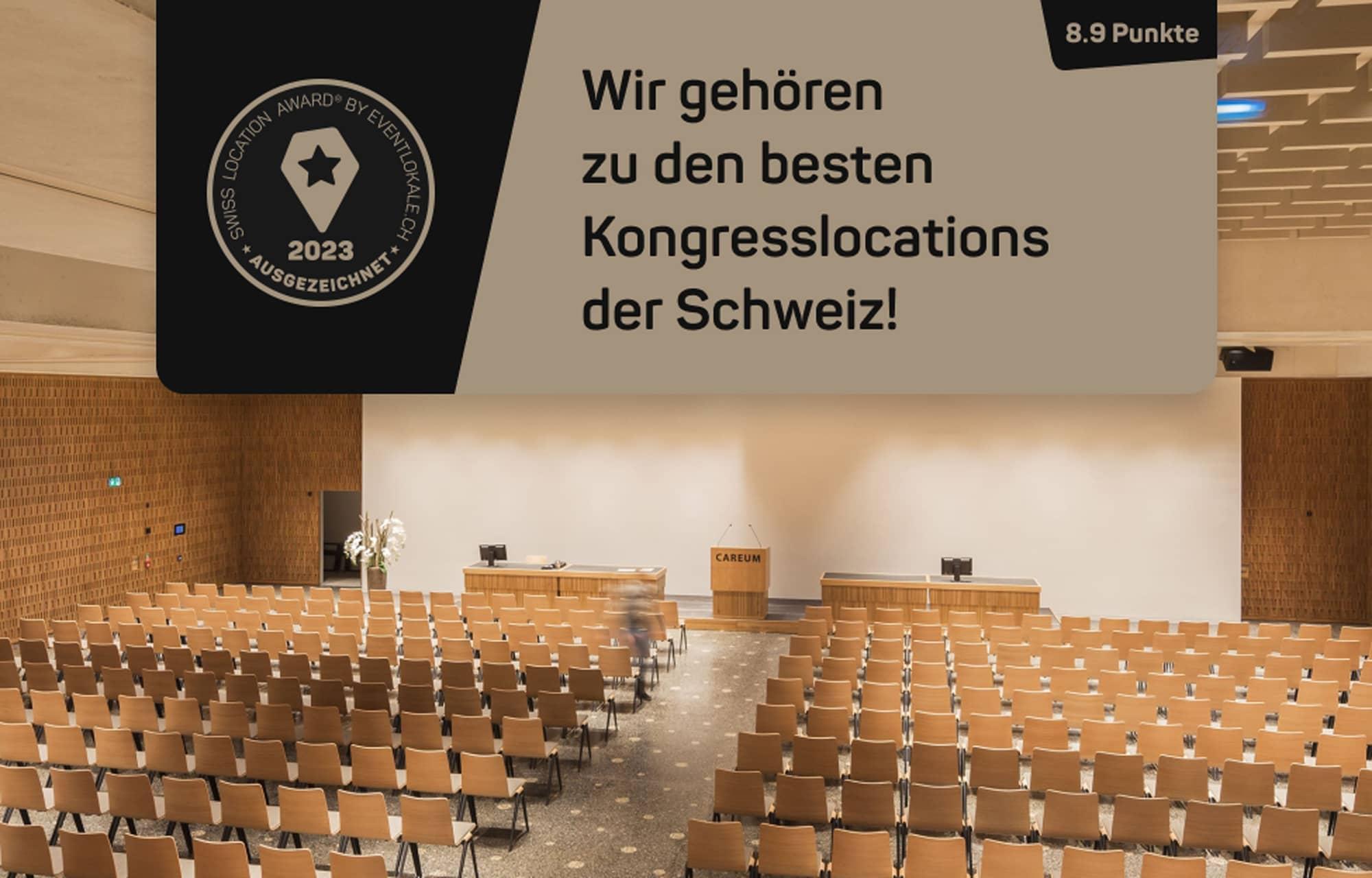 Das Careum Auditorium gehört zu den besten Kongresslocations der Schweiz.