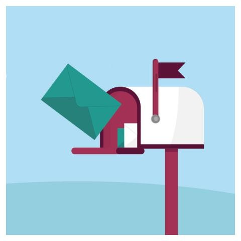 Briefkasten mit Brief - soll eine Newsmeldung visualisieren