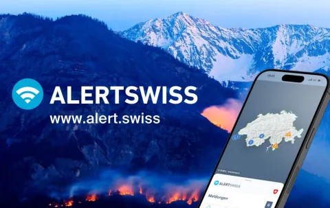Imagebild für Alertswiss Handy Berge im Hintergrund