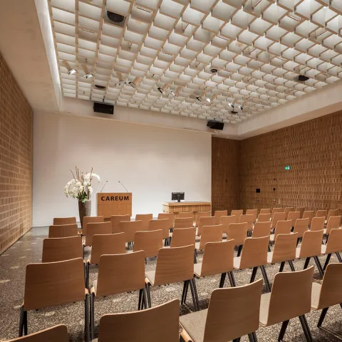 Aufnahmen der kleinen Saalhälfte der Eventlocation Careum Auditorium