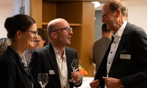 Architekt Christof Bhend beim Einweihungsanlass des Careum Hochhauses