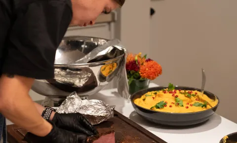 Buffet bei der Eröffnung des Careum Hochhauses