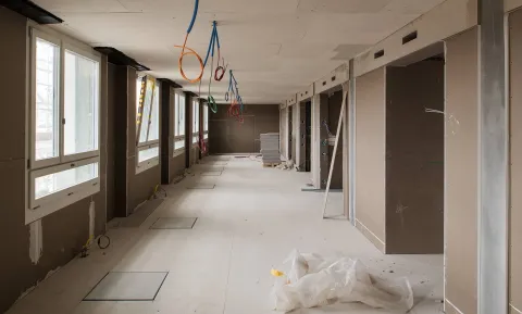 Baustelle Careum Hochhaus: Blick in die künftigen Büroräume