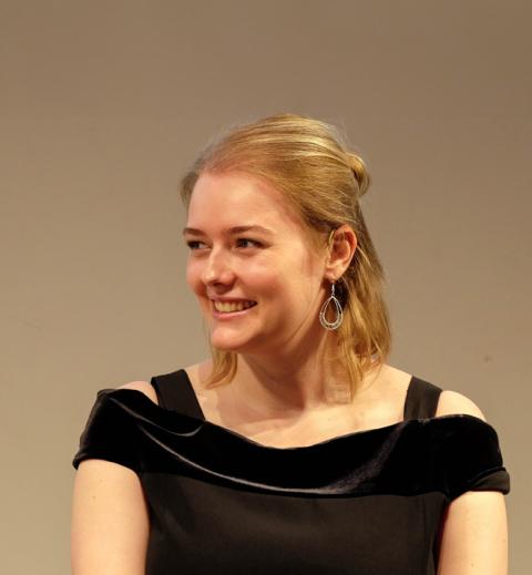 Soraya Hämmerli steht in Careum Auditorium