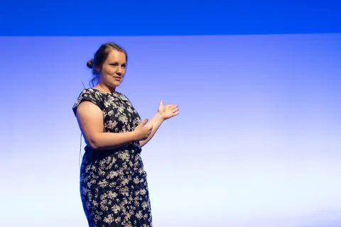 Careum Pflegesymposium 2023 Begrüssung durch Nadja Sträuli