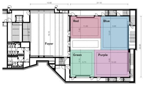 floor plan small rooms auditorium