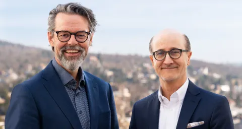 CEO Stefan Spycher und Stiftungsratspräsident Hans Werner