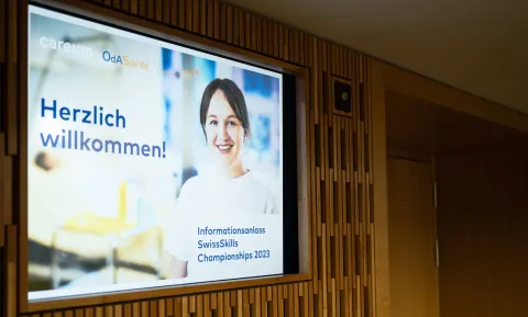 Kick-off-Anlass SwissSkills 2023 für Fachpersonen Gesundheit im Careum Auditorium