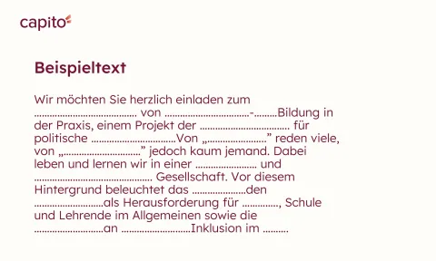 Bild mit Lückentext