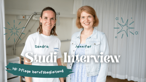 Titelbild YouTube Interview mit Sandra, HF Pflege berufsbegleitend